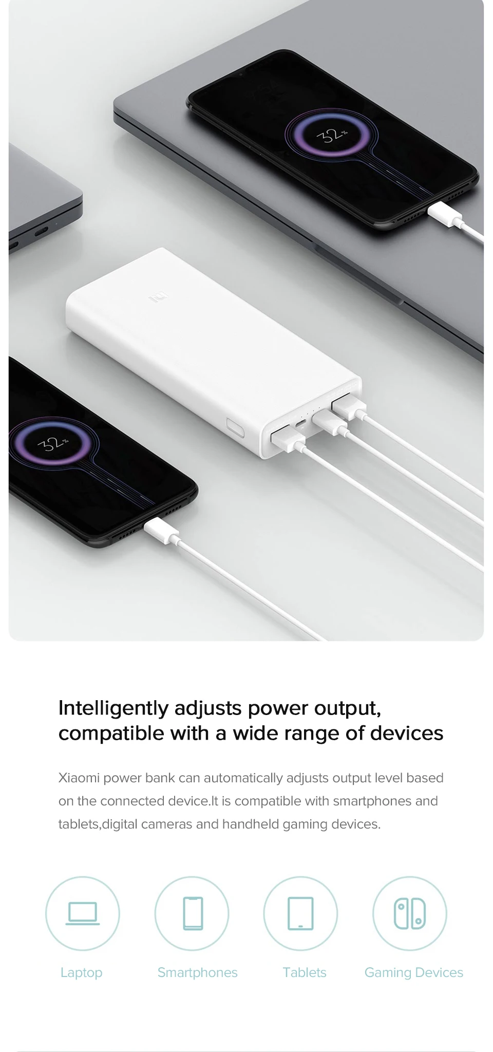 Xiaomi power Bank 3 PLM18ZM 20000 мАч 18 Вт Двусторонняя Быстрая зарядка тип-c микро Входное зарядное устройство для iPhone 11 Pro XR X для samsung