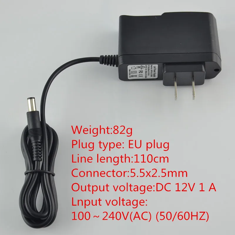 AC 220V DC 12V 1A Светодиодная лента лампа сценический светильник зарядное устройство