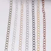 5meters/lot 2.5-4.8mm Gold Silver Plated Rope Link Chain Necklace Supplies DIY For Brass Bulk Chain Jewelry Findings Accessories ► Photo 2/6