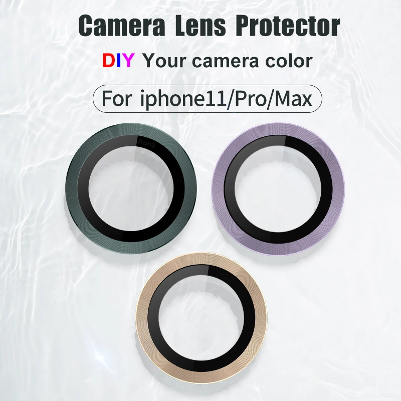 Защитный чехол для камеры для iPhone 11 Pro Max 11Pro 11, чехол, стекло+ металлический задний объектив, защитное кольцо для экрана, крышка для iPhone11 11Pro