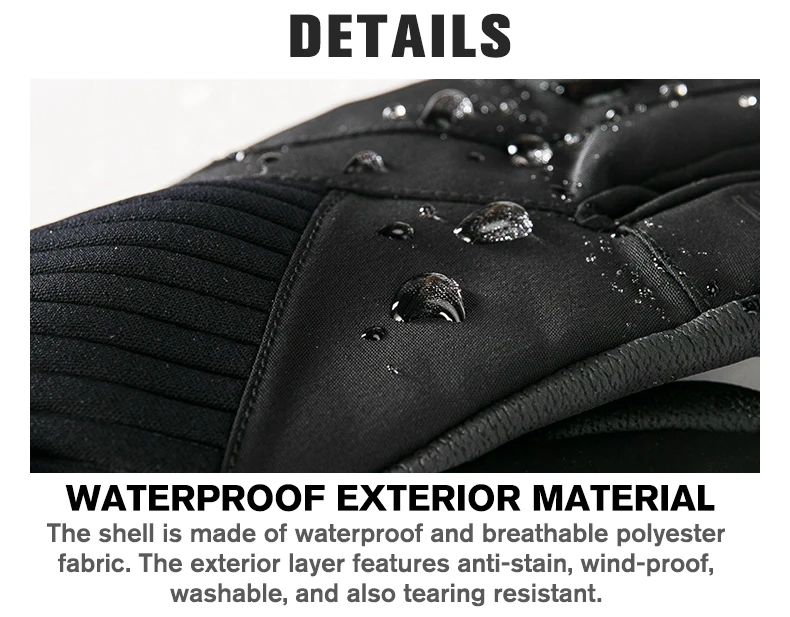 Ski Gloves Snowboard Gloves PU or Kevlar palm protection thermal insulation ski gloves semi-professional wrist protective gloves