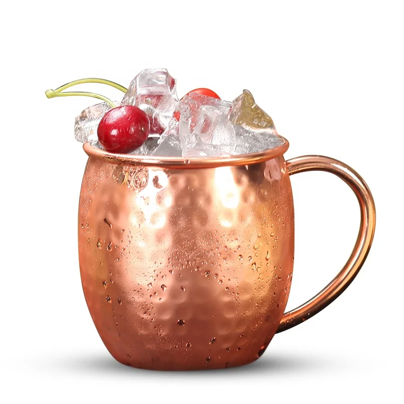 Amazon Hot Sale 530ml Stainless steel moscow mule copper mug for cocktail