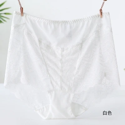 Белый Ropa interior femenina, женские трусы, сексуальные женские Леггинсы для йоги, большие размеры 4L, кружевное нижнее белье женские трусики, нижнее белье - Цвет: Белый