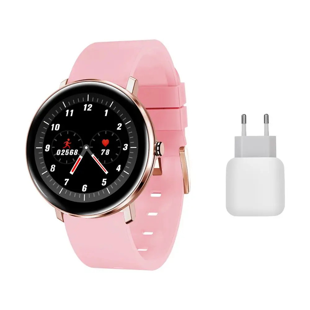 Pink charger H11 Смарт часы браслет 1.22IN цветной экран одиночный сенсорный Спорт IP67 водонепроницаемый дисплей погоды умный Браслет - Цвет: Pink charger