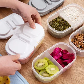 

Refrigerator Organizer Food Storage Container with Lid Handle Fresh-Keeping Box Case Fridge Reusable Crisper Storage for Kitchen