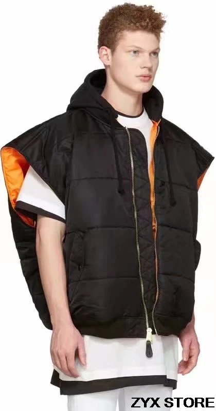 

Vetements Best Quality 1:1 Women Men Winter Jacket Hophop Brand Men Women Vetements Sleeveless Padded Jacket coat