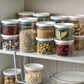 

Kitchen Storage Box Food Storage Container Lastic Kitchen Refrigerator Noodle Box Multigrain Storage Tank Clear Sealed Cans