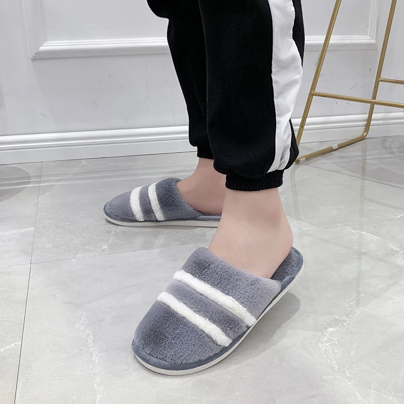 Winter Mens Slippers Indoor Winter Warm House Shoes for Men Half Drag Men Bedroom Slippers Comfortable Winter Shoes Indoor
