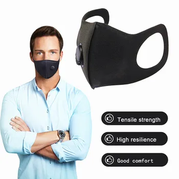

1PC New Respirator Mask With Breath Valve Pollution Mask Grade Anti-dust and Smoke Adjustable Strap Mouth Cover Mask Unisex