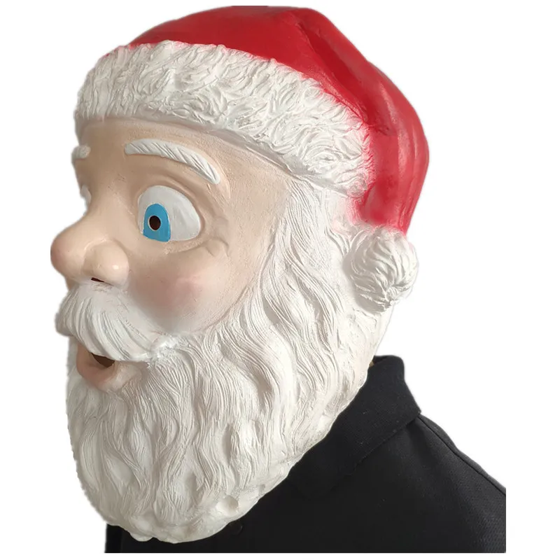 Eraspooky HOHOHO Санта Клаус латексная маска для косплея Рождественский костюм эльфа взрослые рождественские головные уборы карнавальные вечерние реквизиты для выступлений