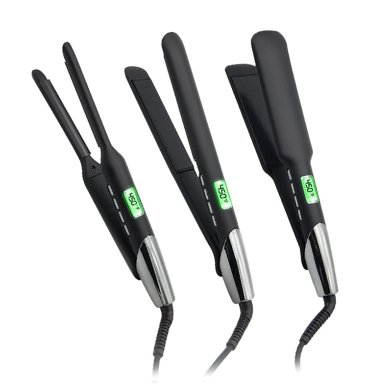 

Professional Hairdressing Appliances, Two in One, Hair Straightener, LCD Screen, Curling Iron, Rapid Heating, Tourmaline Ceramic