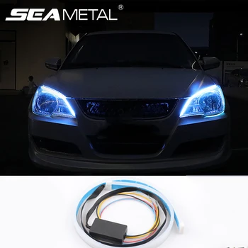 

Led Car Daytime Running Light Universal Flowing Runs Headlight Strip Car Brake Turn Signal Lights Warning Lamp 60/45cm Styling