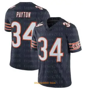 Мужские 52 Khalil Mack Джерси 34 Walter Payton 10 Mitchell Trubisky 100th anniversary 39 Jackson Футбол сшитые медведи майки - Цвет: 14