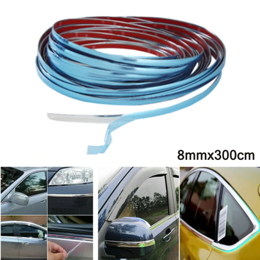 Обшивка кузова полоса заднего бампера Серебряное окно 1 рулон края двери