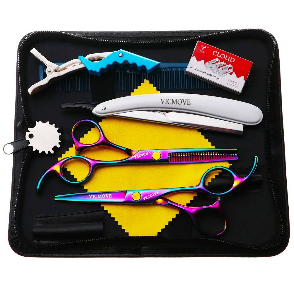 

Hair Scissors 5.5 6.0 Professional Hairdressing Scissors Thinning Barber Scissor Set Hair Cutting Scissors 440C Japan Steel