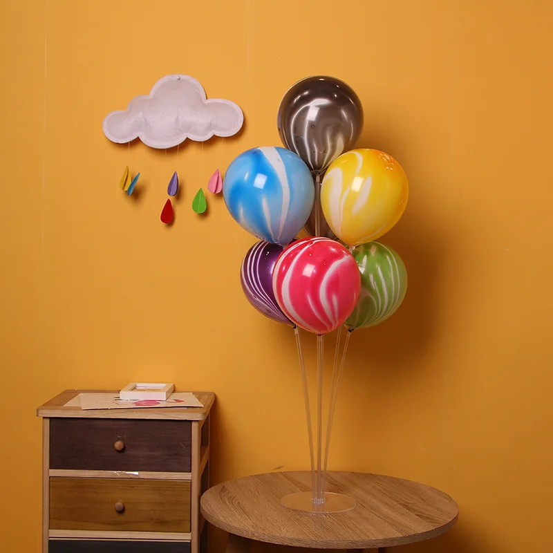 7 шт. globos рисунка агата Латексный Шар Стенд высокого качества и прочная подставка