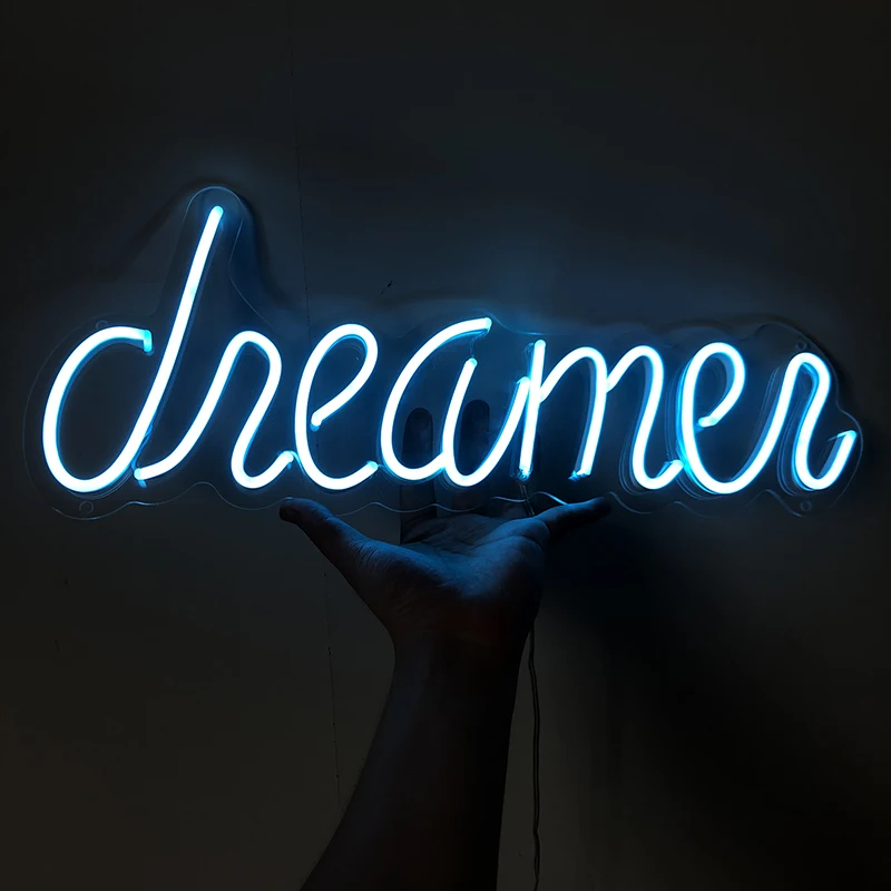 

HDJSign led neon sign dreamer custom decoracion display acrylic flex cartel cool light for party gift home wall decor