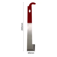  1PC Red Stainless Steel Beehive Cleaning Knife Tools J Shape Hook Bee Frame Lifter And Scraper Beekeeping Equipment Scraping 