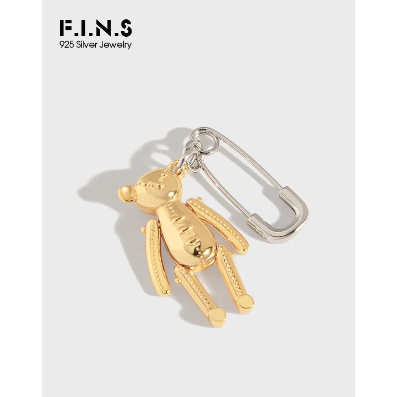 Серьги-Подвески F.I.N.S женские изящные висячие украшения из 925 пробы и серебра