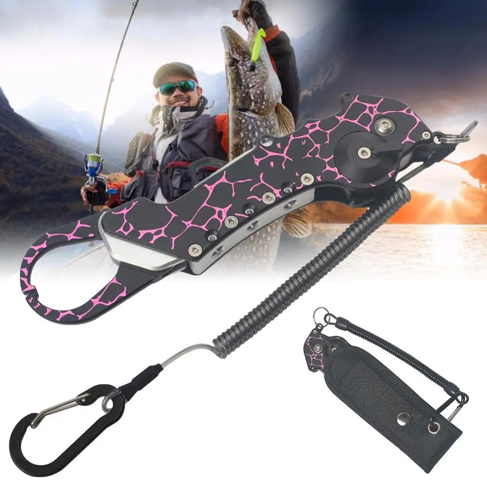 

Foldable Fishing Grip 19/25.2cm Aluminium Fish Lip Grapper High quality Fish tackle tool Metal fish tool 235g for Pikes