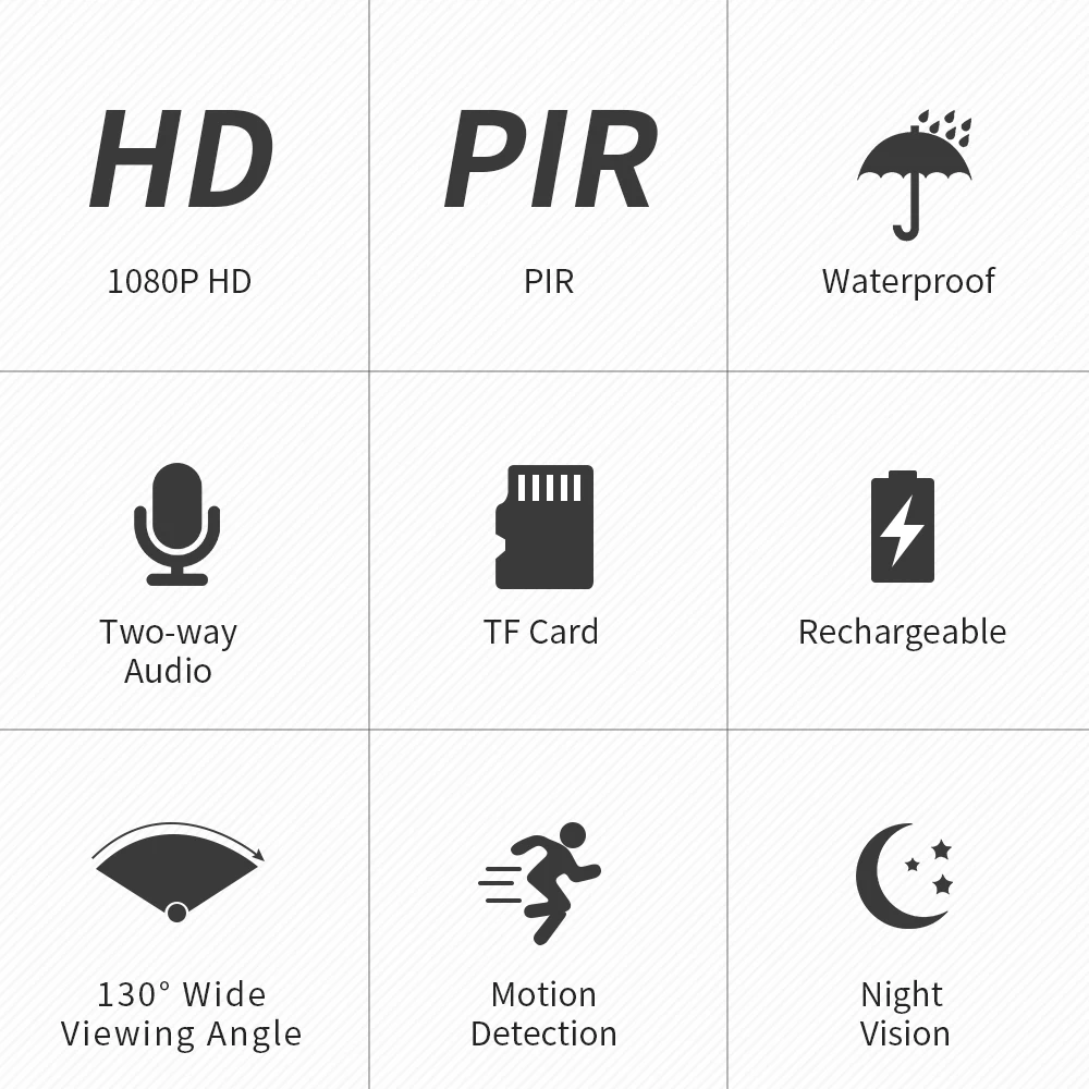 Уличная ip-камера 1080P HD с питанием от батареи WiFi Беспроводная камера наблюдения для домашней безопасности Водонепроницаемая Двусторонняя аудио камера ночного видения