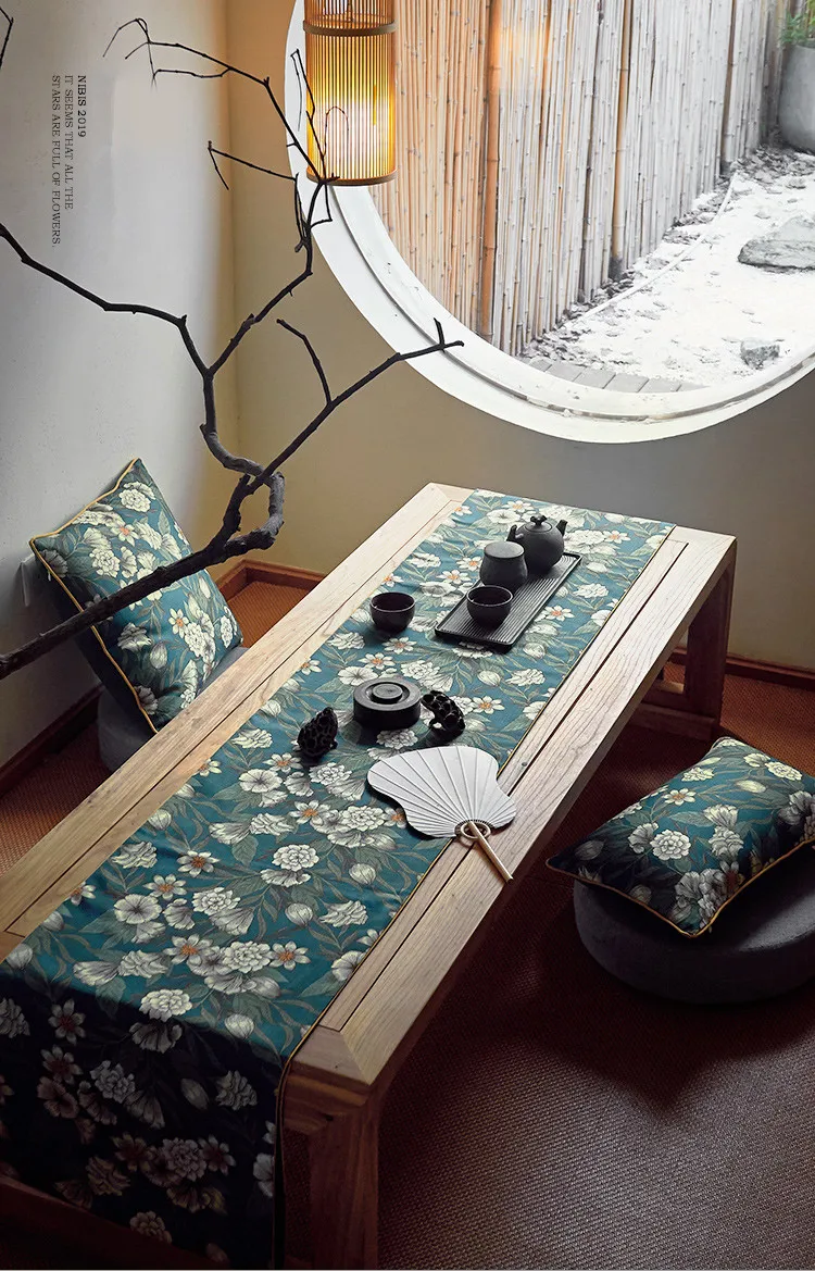 star flower christmas decorations for home table runner floral table runners modern