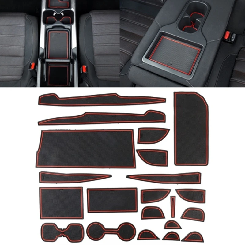 Автомобиль пластиковый красный Противоскользящий слот-коврик для двери подставка для 18-19 моделей Toyota Camry