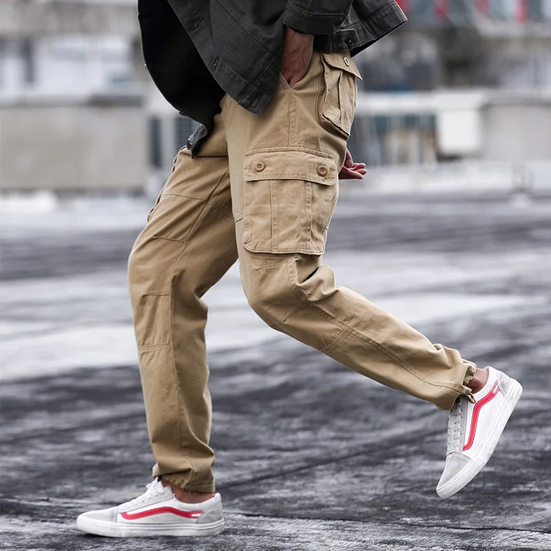 

Bib Overall Men's Europe And America Loose-Fit Straight-leg Pants MEN'S Casual Pants Teenager Workwear Locomotive Fashion Pants