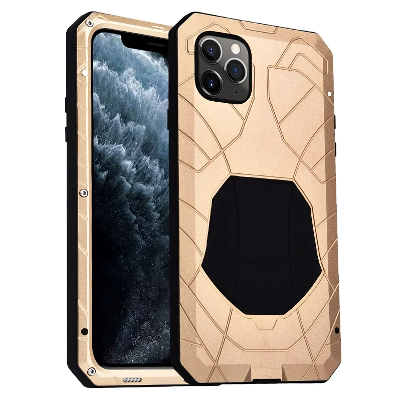 Imatch,, для Iphone 11 Pro Max, чехол для телефона, жесткий, алюминиевый, металлический, защита, полное покрытие, броня, сверхпрочный, противоударный, Funda - Color: Gold