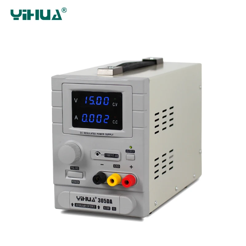 

YIHUA 305DA Overload Switching Mode Adjustable DC Power Supply 5A Regulate Laboratory Power Supply For Phone And Computer Repair