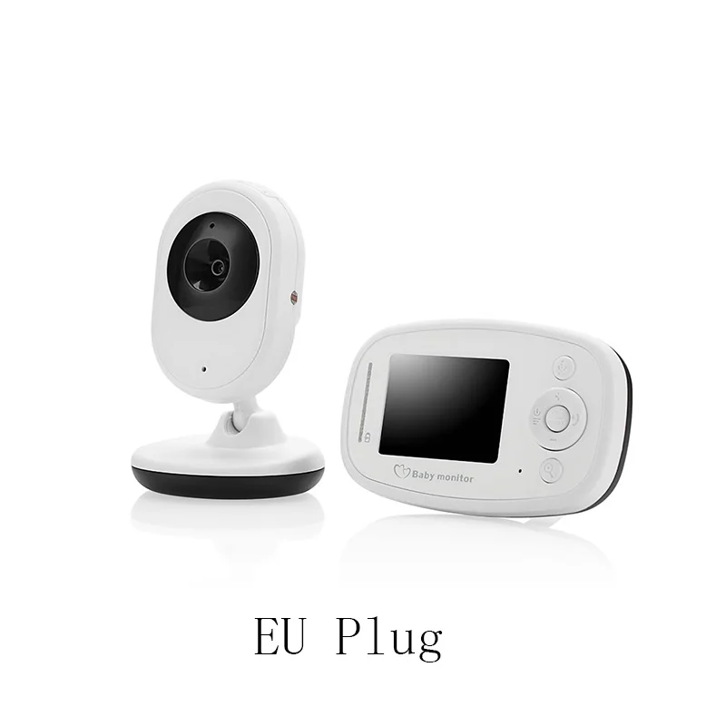 EU Plug Радионяня 2,4 дюймов lcd Sreen Беспроводной Детский монитор с камерой ночного видения Видео уход за ребенком няня безопасность - Цвет: EU Plug
