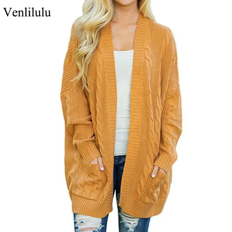 

2019 Winter Long Cardigan Women Knitted Sweater Ladies Warm Cardigans Female Plus Size Autumn Long Sweaters Female Sweater Coat