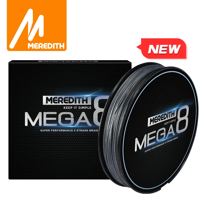 MEREDITH 브랜드 메가 8X 낚시 라인 300M 8 가닥 땋은 낚시 라인 멀..