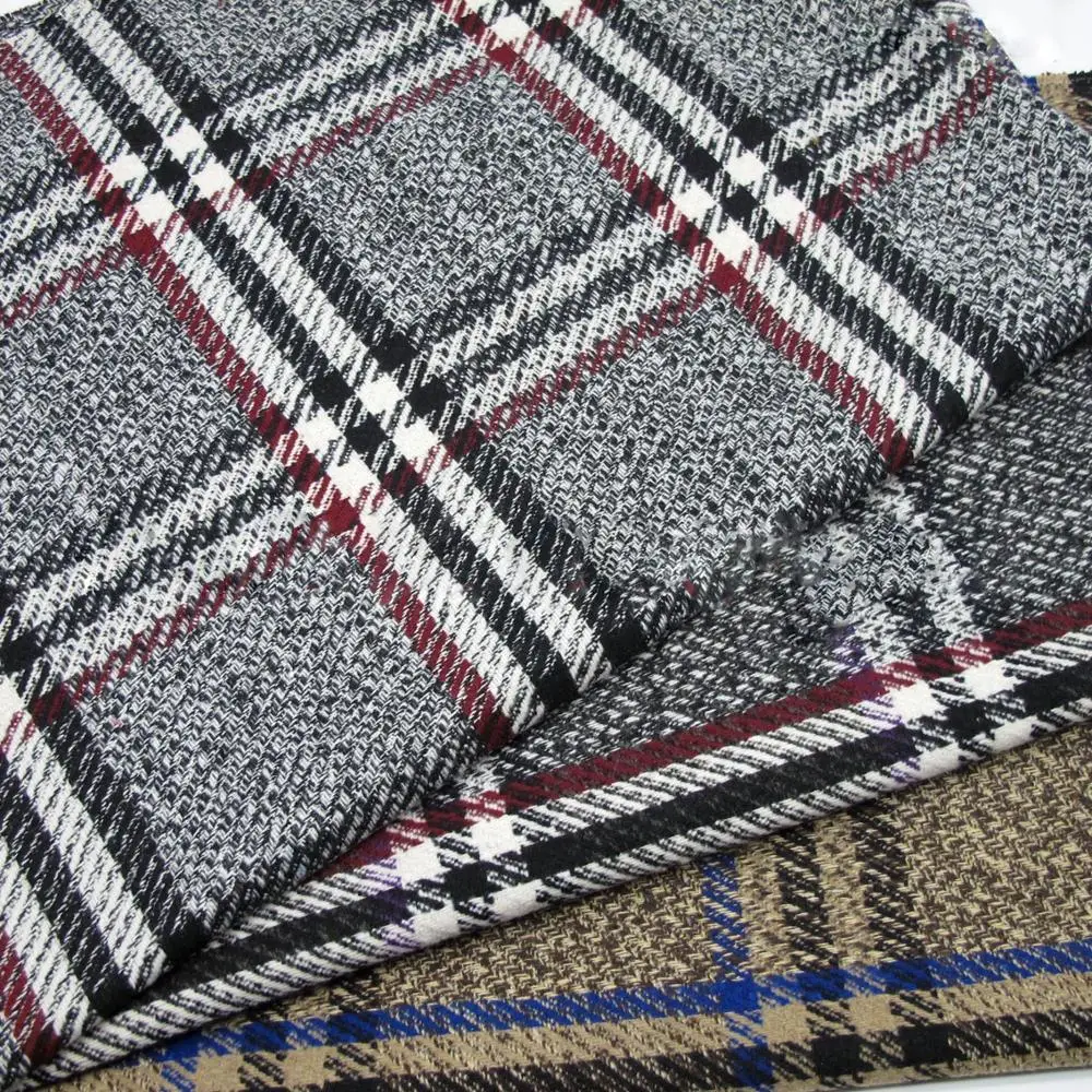 Клетчатая ткань; сезон осень-зима; смешанные цвета; шерсть