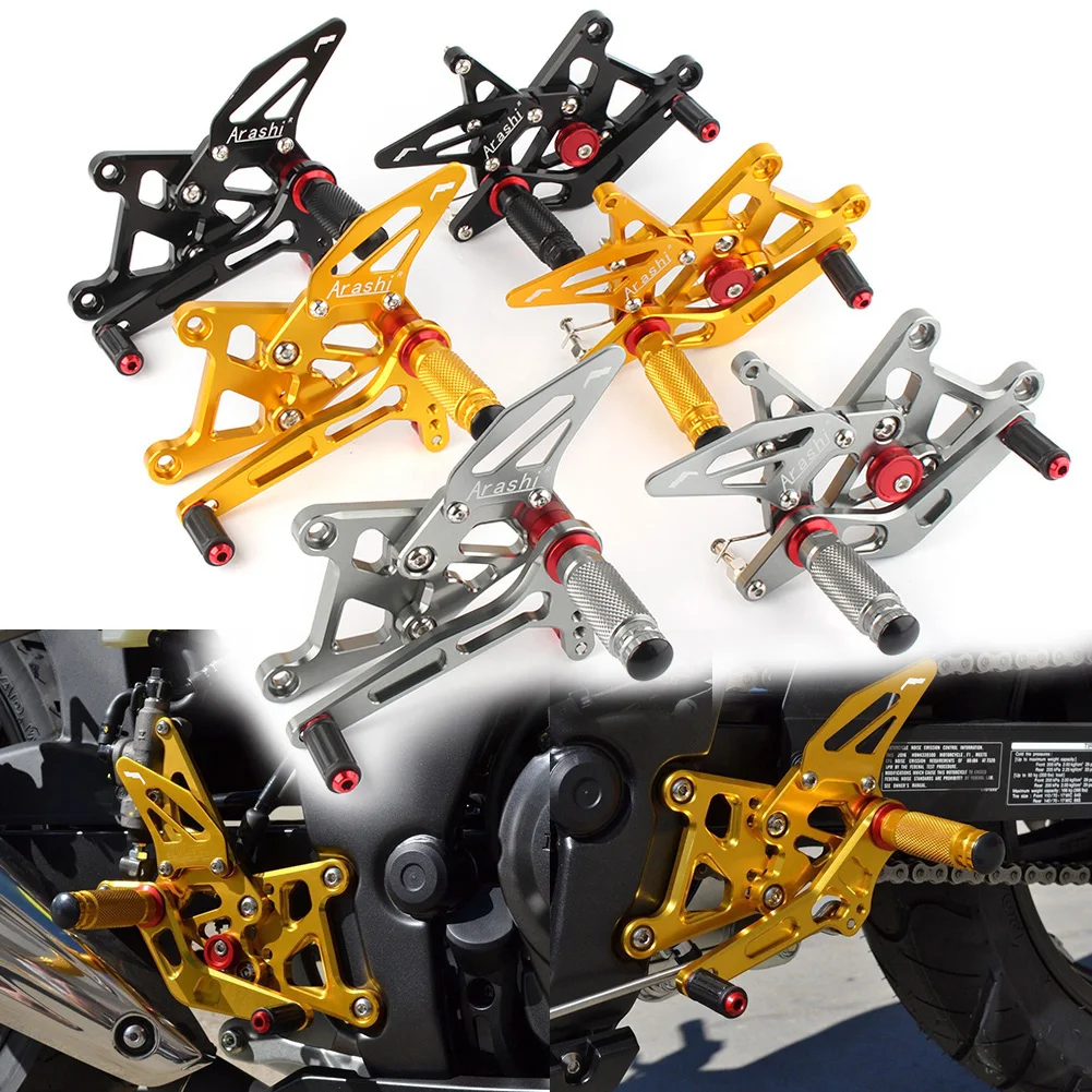 Для Honda CBR250RR CBR300R CNC алюминиевый сплав регулируемый мотоцикл задний комплект подножки аксессуары для мотоциклов