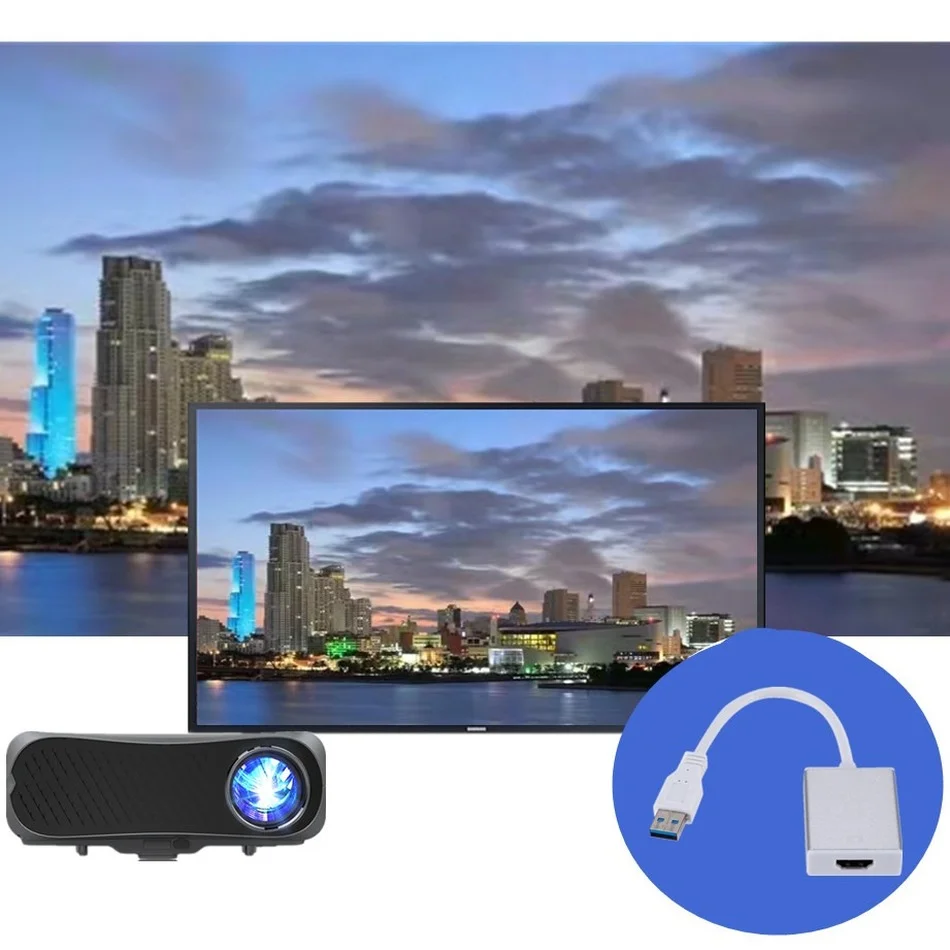 1080P 60HZ HD Portable USB 3.0 To HDMI Audio Video Adapter Converter Cable High Speed 5 Gbps For Windows 7/8/10 PC usb adapter converter