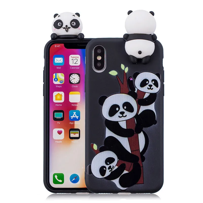 Чехол Funda для iPhone 11 Pro Max 3D единорог Панда Сова силиконовый TPU чехол на для iPhone 5S, SE 6 6S 7 8 Plus X XS Max XR чехол Coque