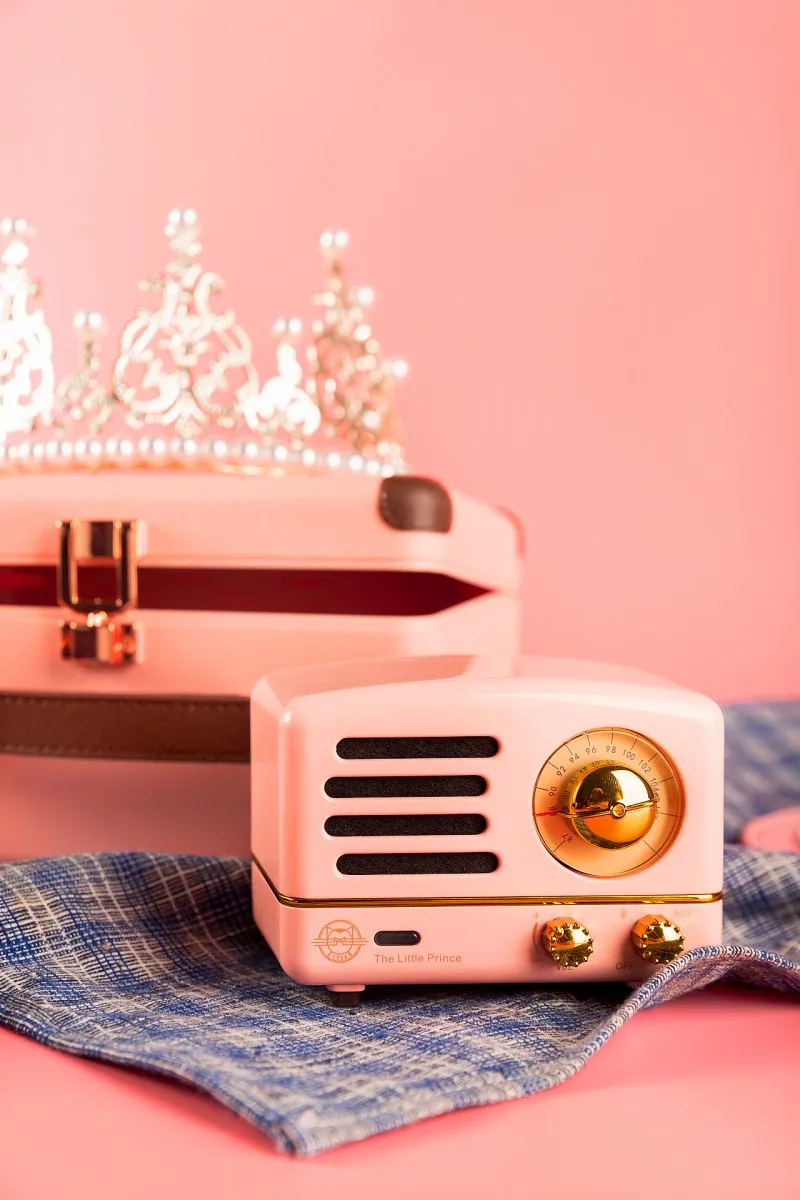 Mao king Маленький принц OTR динамик fm-радио Одри розовый мелкий Мини Bluetooth беспроводной музыкальный металлический плейер MW-2 подарок для девочки