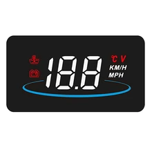 Carro hud cabeça up display obd2 ii excesso de velocidade sistema de aviso projetor brisa automático alarme tensão eletrônica l2
