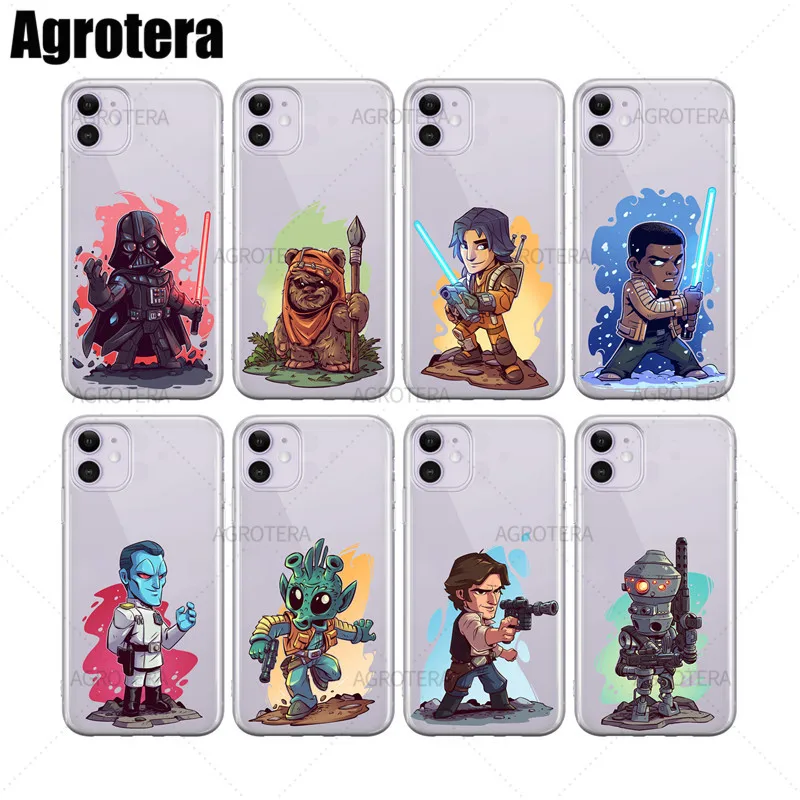 

Agrotera 100 Pieces Phone Cases Darth Vader Anakin Skywalker Clear TPU Case Cover for iPhone 6 6s 7 8 Plus X XS XR 11 Pro Max