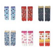 1 пара разноцветных хлопчатобумажных женских и мужских сандалий японского ниндзя с разрезом на носке, Короткие гетры, кимоно, Вьетнамки, носки ZXY3006