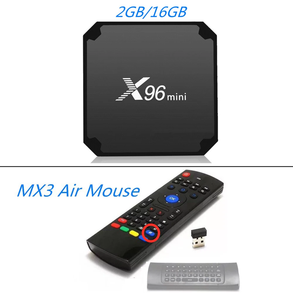 2G 16G MX3 Air Mouse X96 Мини Android 7,1 ТВ коробка Смарт медиаплеера Amlogic S905W 2 Гб Оперативная память 16 ГБ 1 Оперативная память 8 Гб 4 ядра 2,4 г Wi-Fi 4K X96Mini Декодер каналов кабельного телевидения - Цвет: 2G 16G MX3 Air Mouse