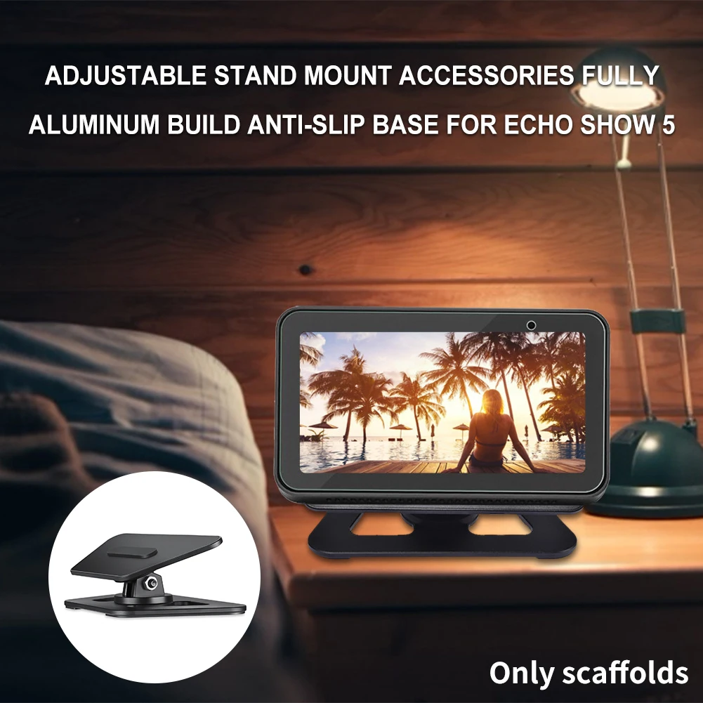 

Aluminum Alloy Magnetic Adjustable Tilt Function Support 360 Degree Rotation Portable Audio Mount Speaker Stand For Echo Show 5