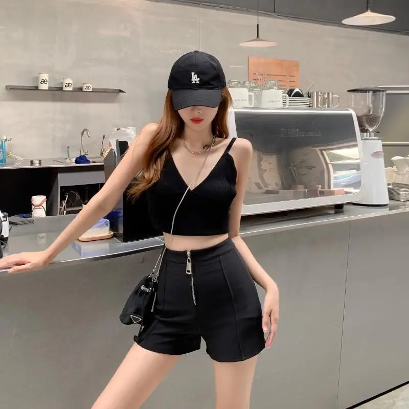 Short Community Clothing Pour Femme, Noir, Taille XS, 100% Coton