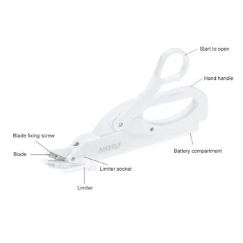 

New Multipurpose Electric Automatic Scissors Shears Safety Battery Operated Handheld Electric Fabric Electric Scissors for Cloth