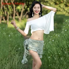 Вязаный сексуальный топ танец живота кружева хип шарф короткая юбка танец живота одежда