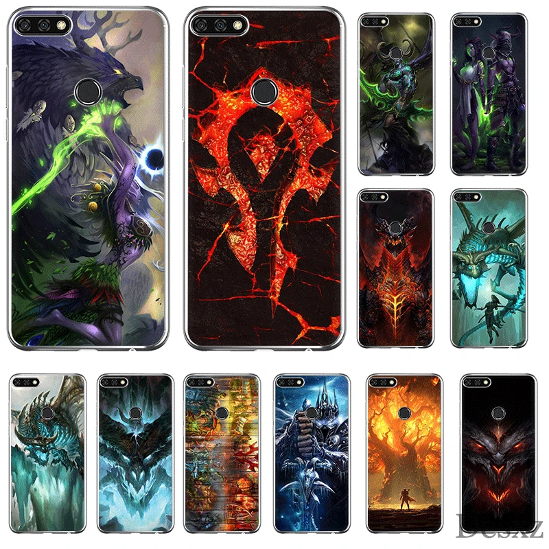 

Mobile Phone Case For Huawei Honor View 20 Lite Pro 6A 6C 7A 8 8X 8 9 9X 10 Play Hard Cover World Of Warcraft