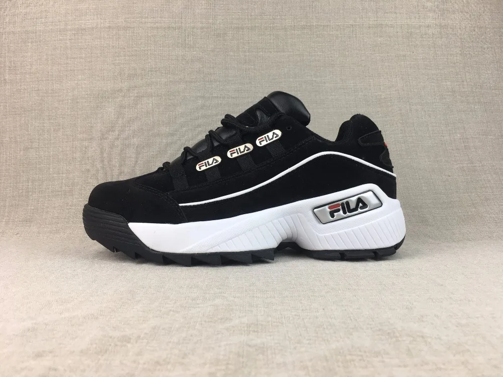 FILA Men's Sneaker Hometown Thick bottom comfortable breathable shock resistant sports shoes all white