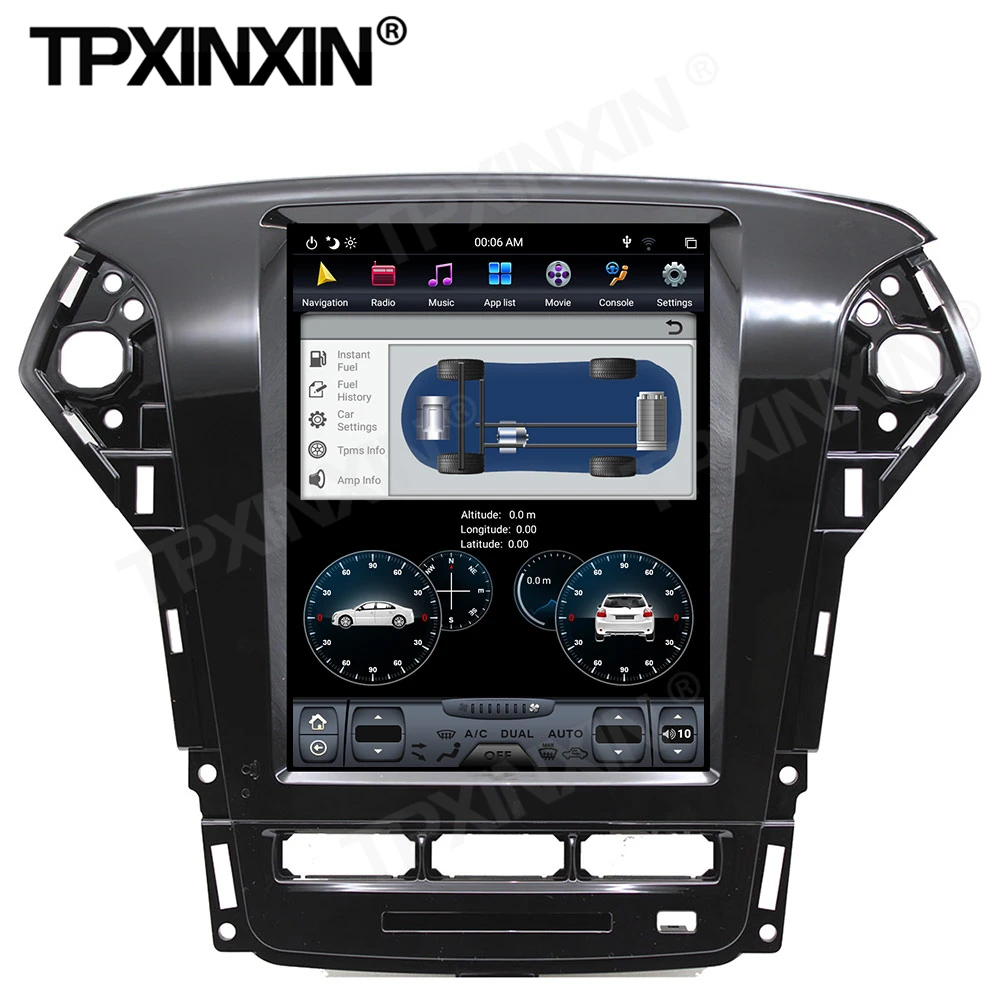 128G Tesla Screen DSP Carplay Android Car Radio 2 Din Stereo Receiver For Ford Mondeo MK4 2011 2012 2013 GPS Recorder Audio Unit