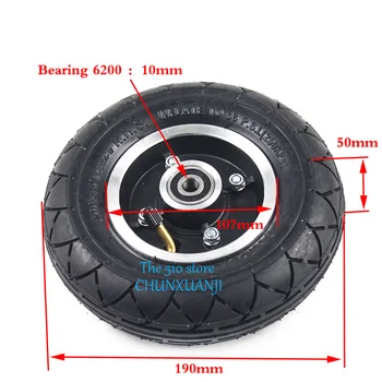

200x50 Electric Scooter Tyre With Wheel AXLE Hub 8" Scooter Tyre Aluminium Alloy Wheel Pneumatic Tire Inflation Electric Vehicle